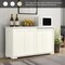 Kitchen Storage Cupboard Cabinet with Sliding Door and Adjustable Shelf